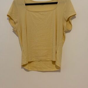Old Navy Light Yellow Short Sleeve Top